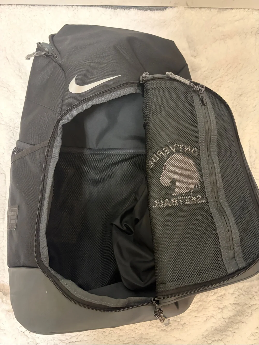 Nike Black Backpack with Purple Montverde Basketball Logo